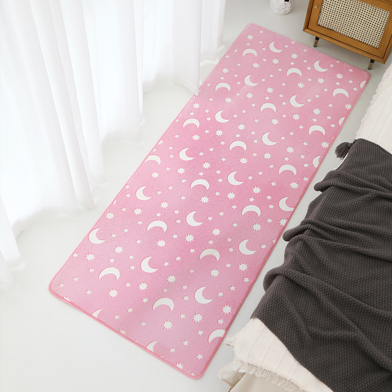 Factory Supply Wholesale Modern Bedroom Bedside Blanket Simple Room Floor Mat Tea Table Household Luminous Carpet