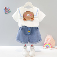 婴儿衣服薄款女童短袖两件套女时髦洋气夏装一岁女孩宝宝夏季套装