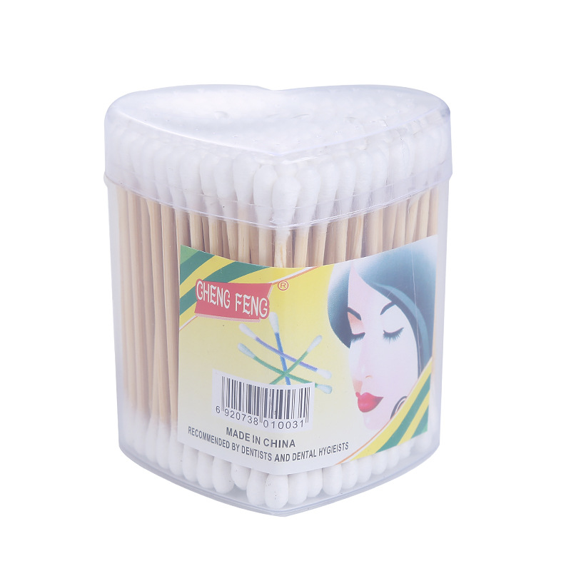 Double Ended Cotton Wwabs Ear Cleaning Makeup Household Cotton Rod Love Box Disposable Cleaning Cotton Swab Makeup Removing Cosmetic Cotton Swab