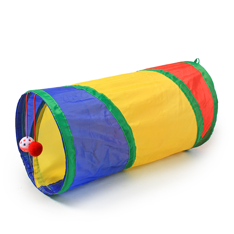 Cross-Border Manufacturers Pet Supplies Cat Tunnel Cat Straight Three-Way Crawling Channel Cat Toy Foldable Tent Nest