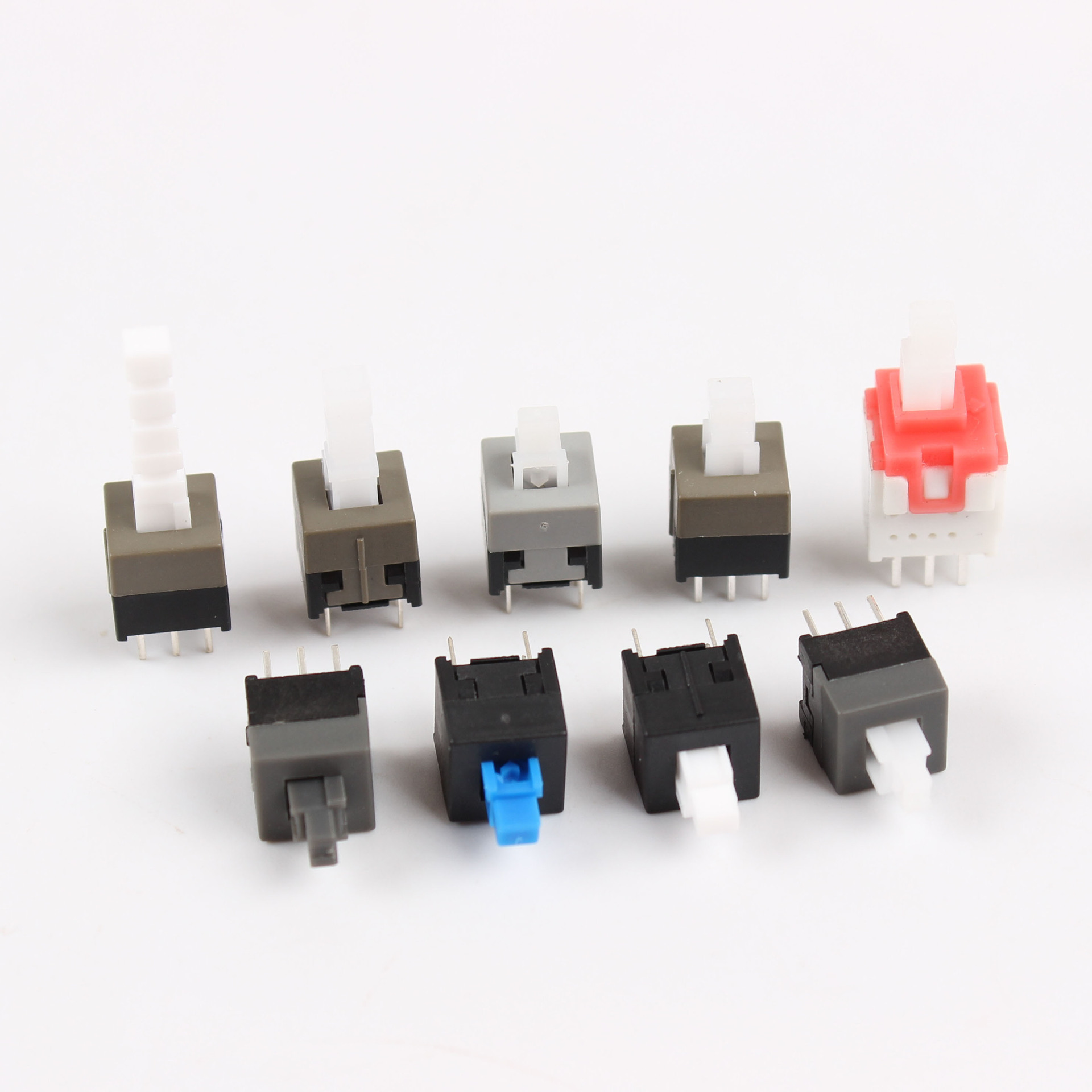 8*8无锁按键开关泡泡机开关玩具电脑机箱自锁开关8.5*8.5自锁开关