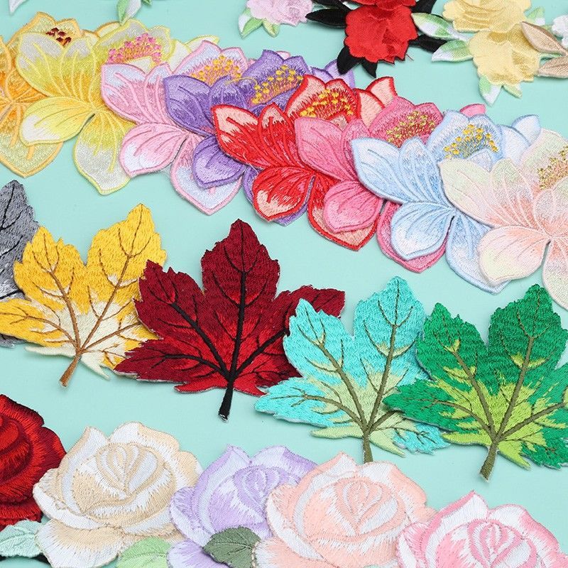 贴布绣自粘刺绣花朵布贴衣服贴布图案绣花贴片补贴破洞补洞贴布热