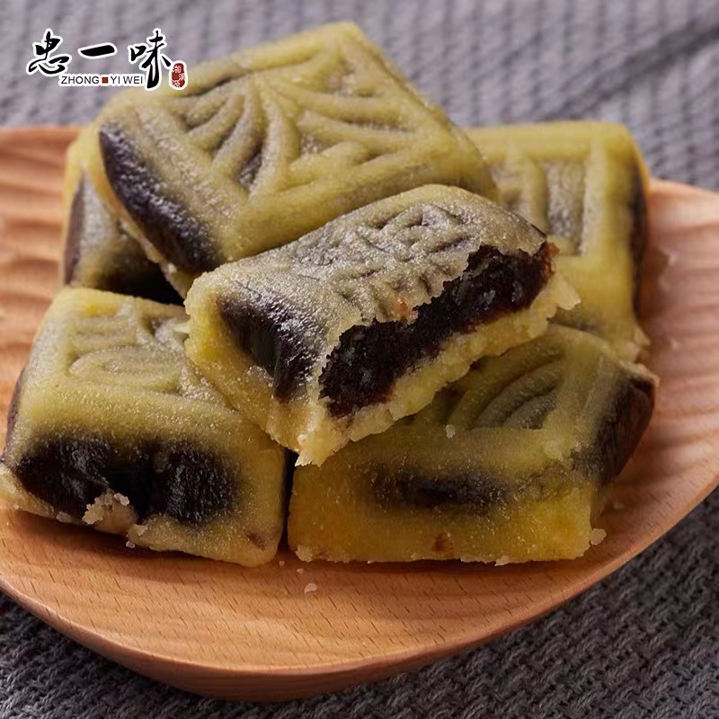 忠一味手工传统绿豆糕豆沙糕点点心老式怀旧零食湖州特产甜点零食