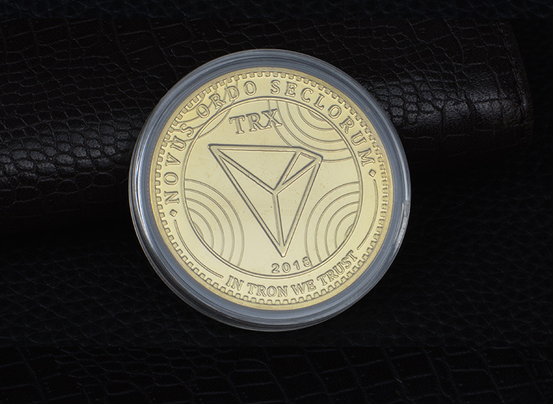 trx币 虚拟金属纪念币波场币 比特tron 定 制各种决定币幸运币
