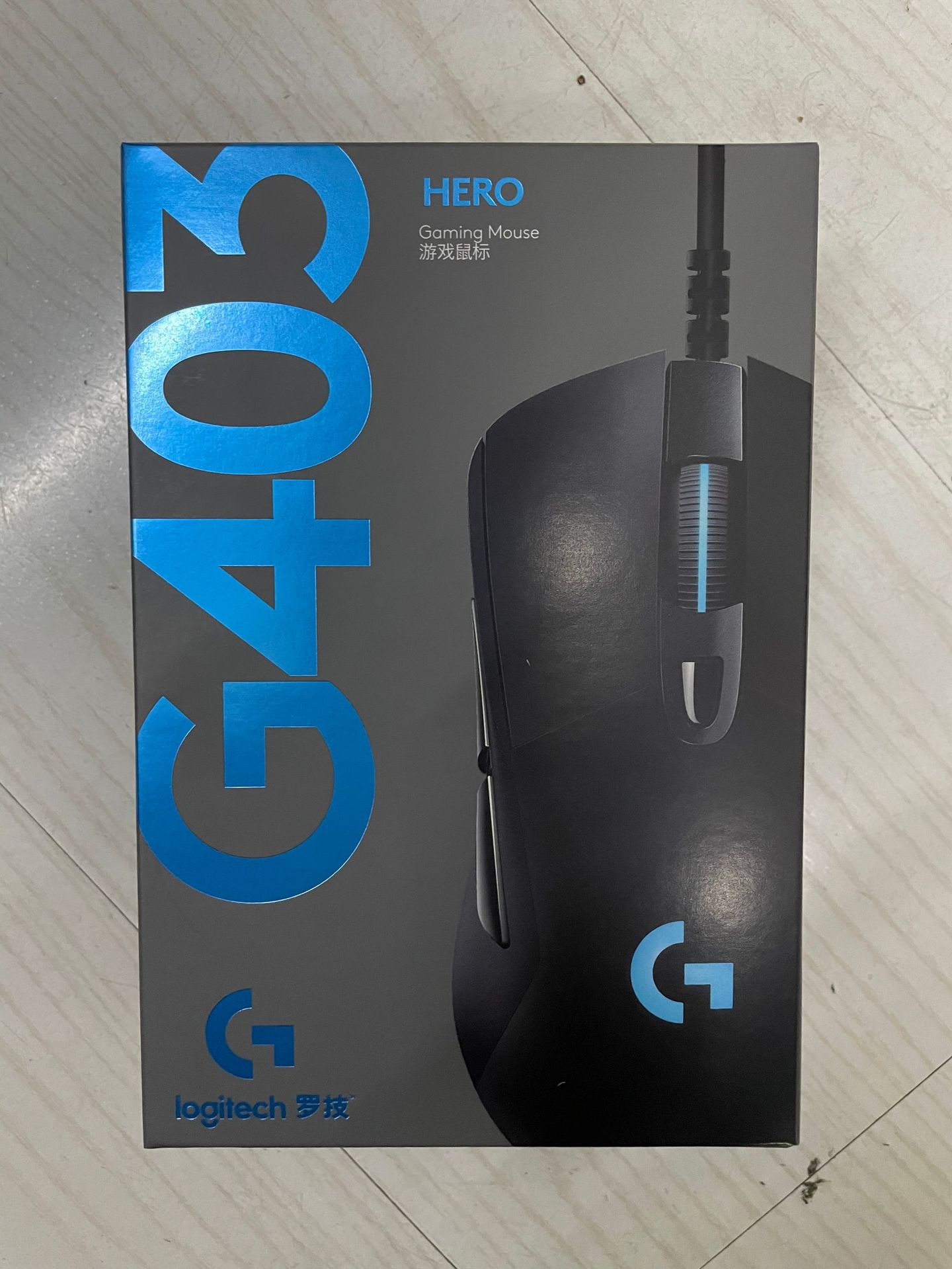 罗技g403hero有线鼠标配重智能炫光吃鸡宏lol电竞游戏编程专用rgb