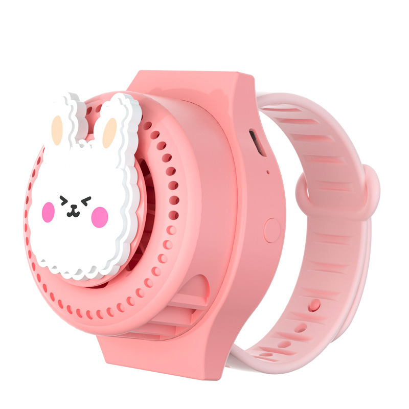 2023 New Watch Fan USB Charging Mini Cartoon Small Handheld Fan Children's Toy Gift Wholesale