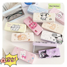 日系可爱便携眼镜盒卡通学生近视收纳盒儿童新款眼镜盒光学眼镜盒