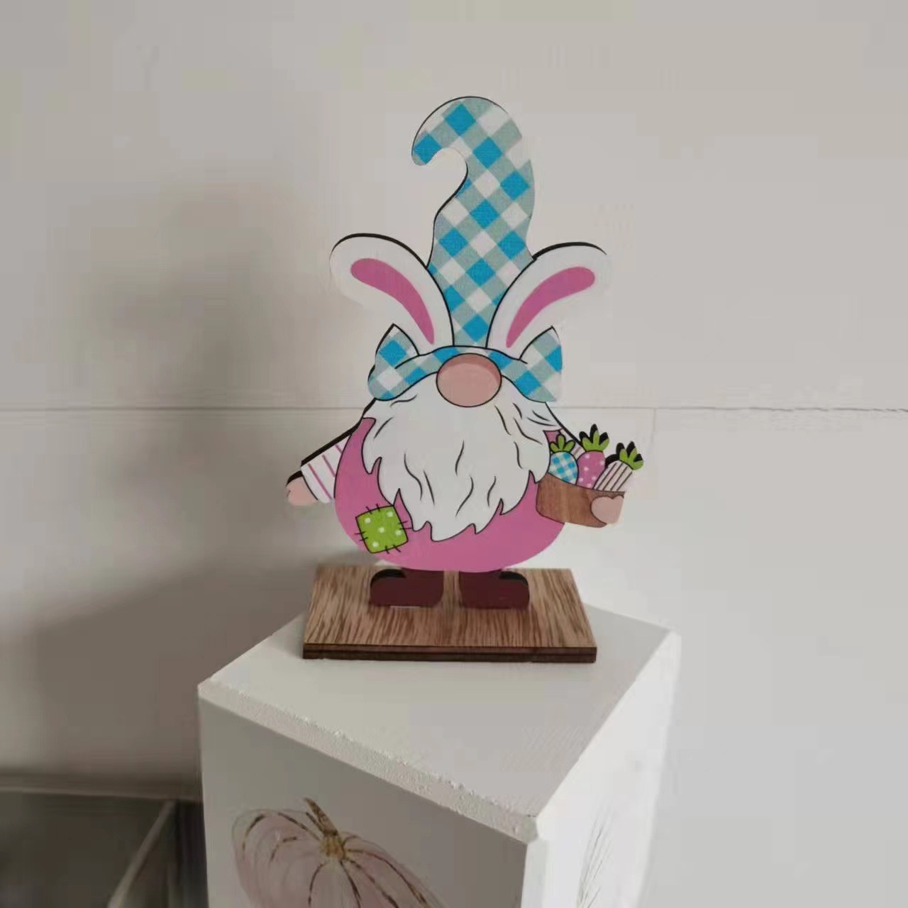 Easter Wooden Easter Dwarf Rabbit Decorative Ornaments Creative American Home Desktop Decorations