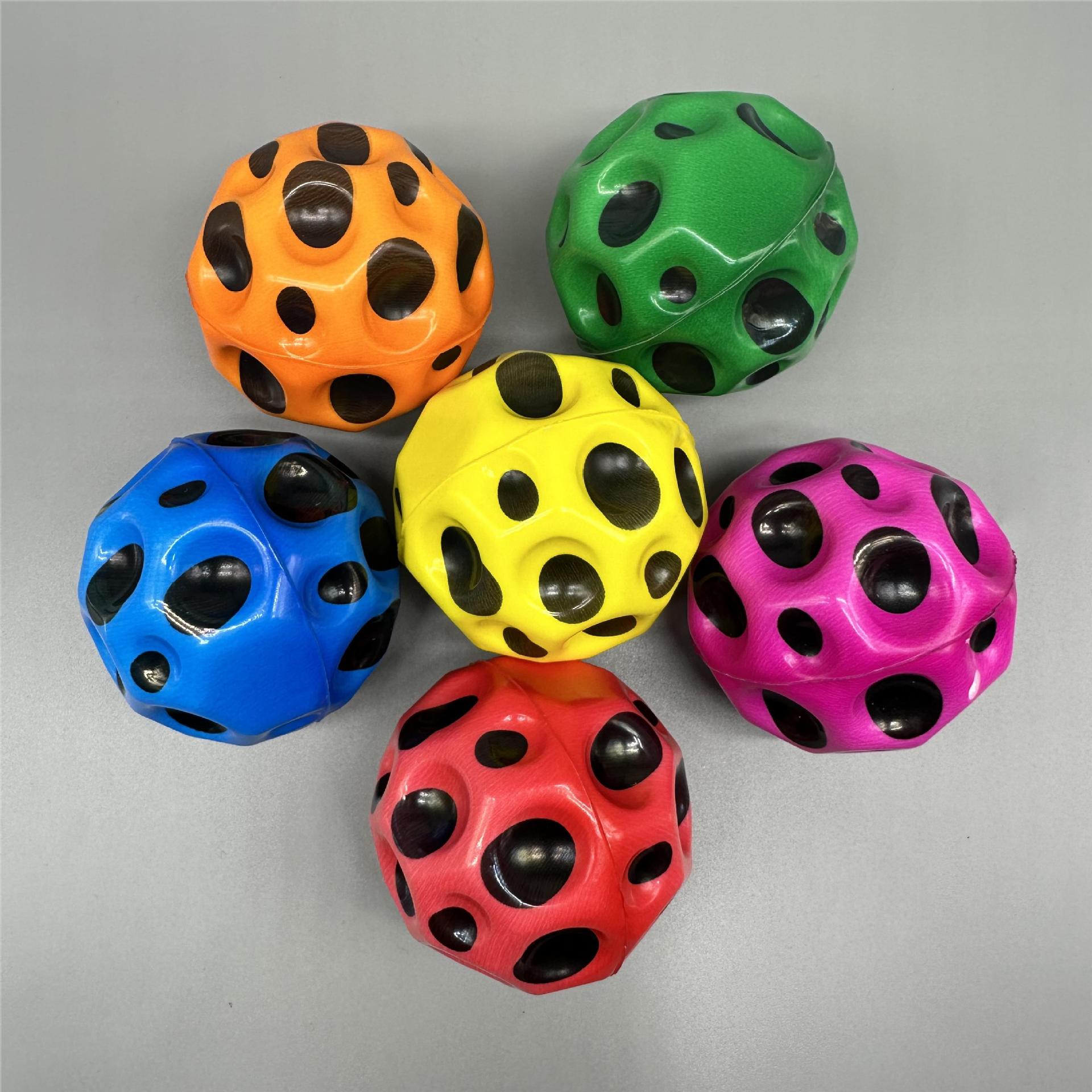 Cross-Border Hot Elastic Ball PU Foam Ball High Bullet Ball Holed Balls Multihole Ball Parent-Child Interactive Decompression Vent Toys