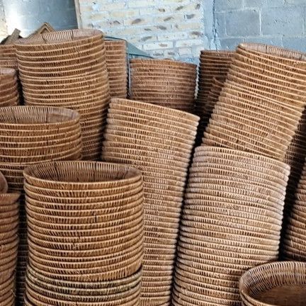 Rattan-like Knitted Basket Fruit Plate Bread Snack Basket Hot Pot Restaurant Vegetable Storage Handmade Knitted Basket Snack Basket