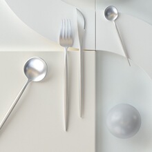 小蛮腰餐具ins勺子筷子家用304不锈钢西餐刀叉勺三件套咖啡勺套装