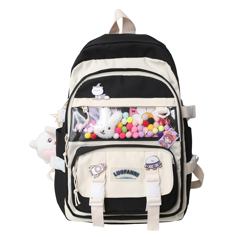 Backpack 2022 New Korean Style Bar Trendy Casual Fashion Backpack Fresh Elementary and Middle School Student Schoolbags Wholesale