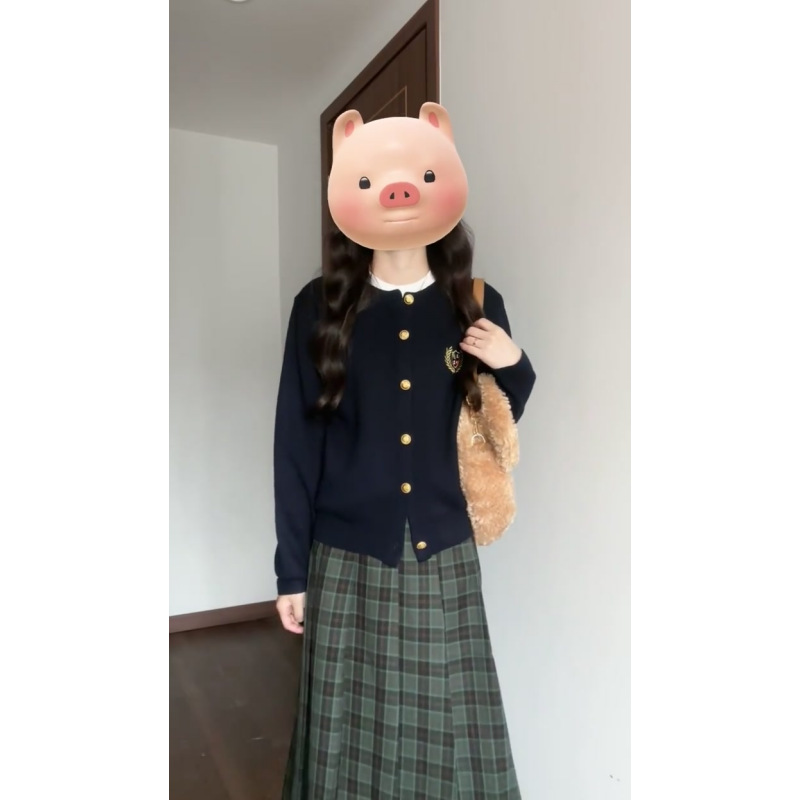 学院风连衣裙子春装搭配一整套时尚初恋清纯奶甜茶系穿搭韩剧套装