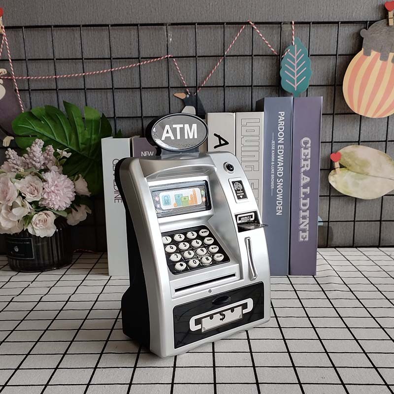 New English Coin Bank Creative Children's Mini Safe Cartoon Password Roll Coin Savings Bank