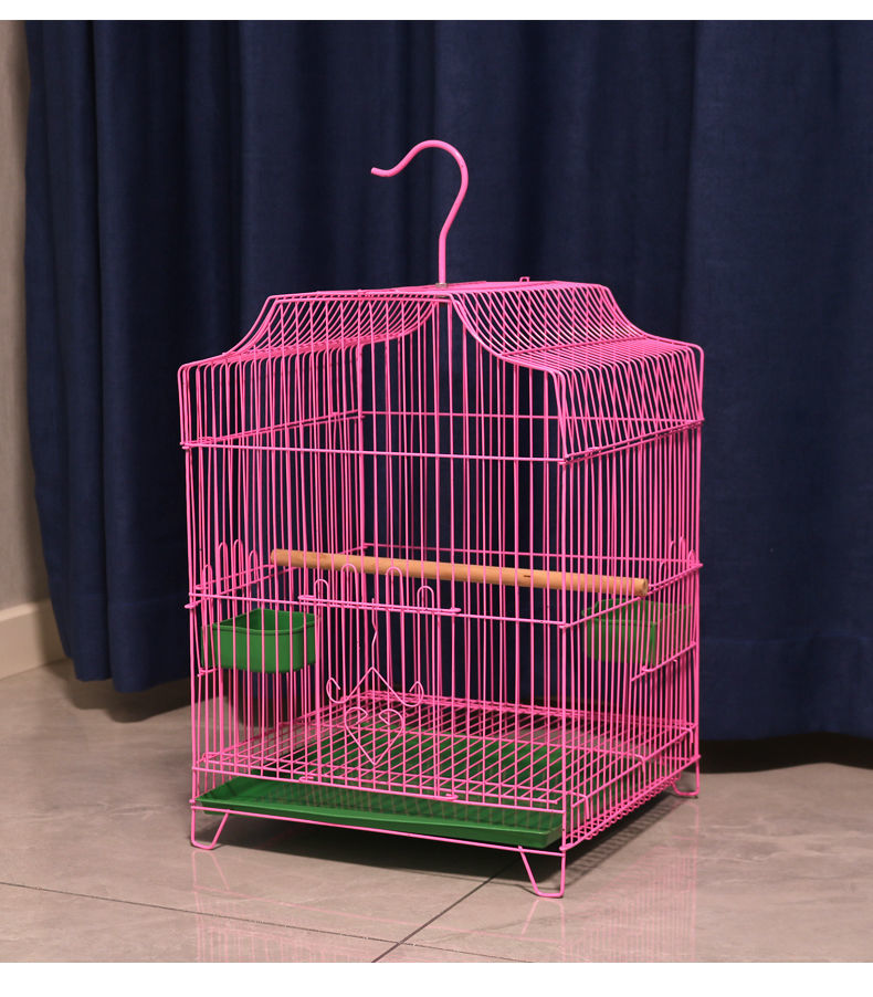 鸟笼大号鸟笼子虎皮玄风鹦鹉笼笼金属鸟笼鸟家用养殖笼