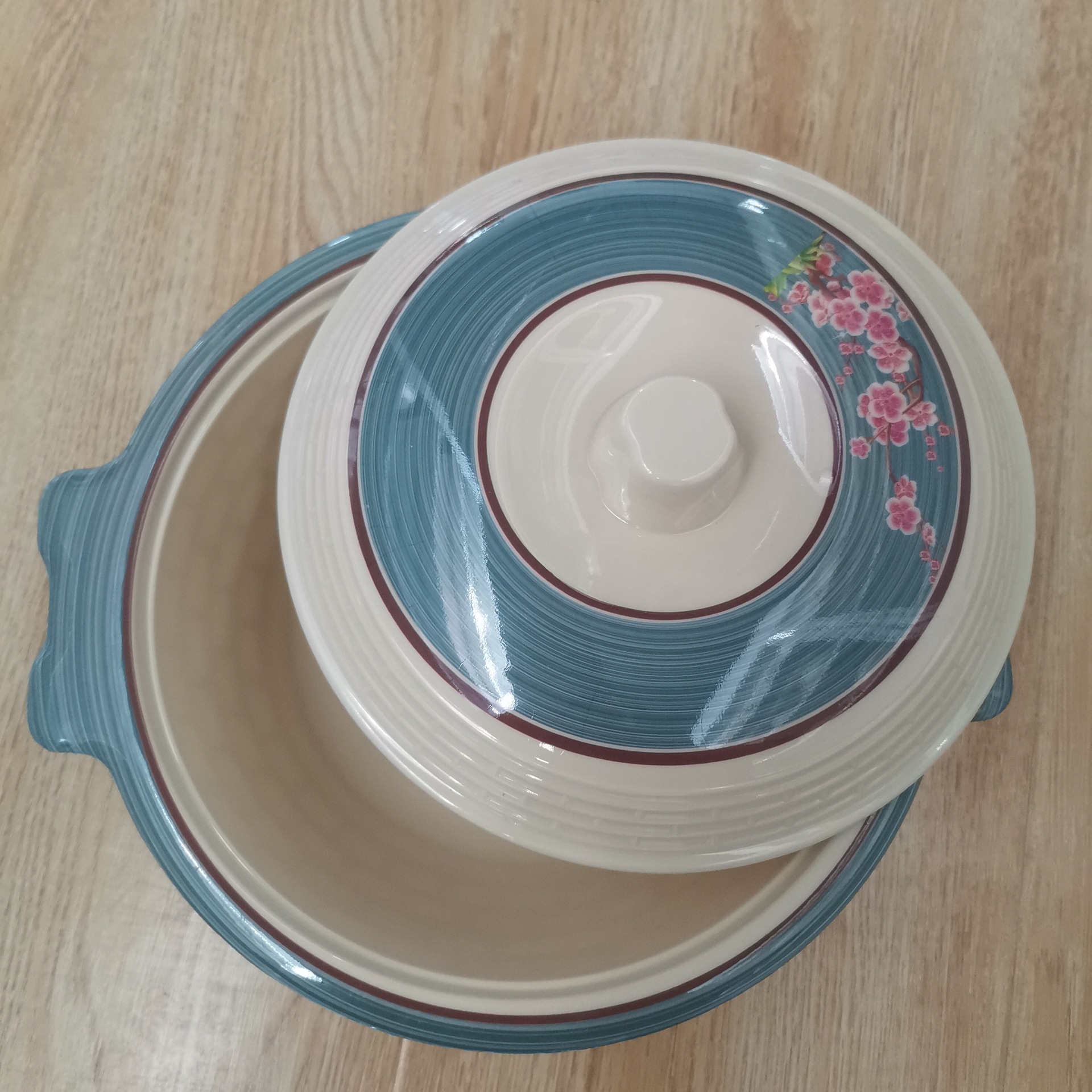 Tureen Exported to Africa with Handle Large round Melamine Melamine Melamine Tureen