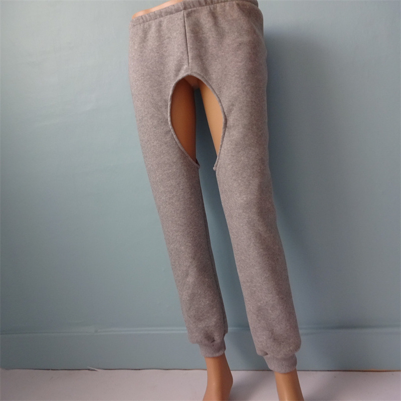 纯棉居家保暖裤老人失禁开裆裤护理内裤病号服春秋卧床病人护理服