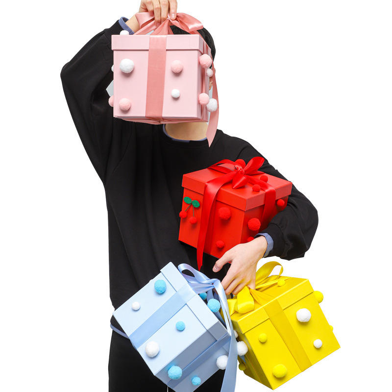 周岁伴手礼礼盒少女心包装盒六一儿童节大号礼物盒创意惊喜礼品盒