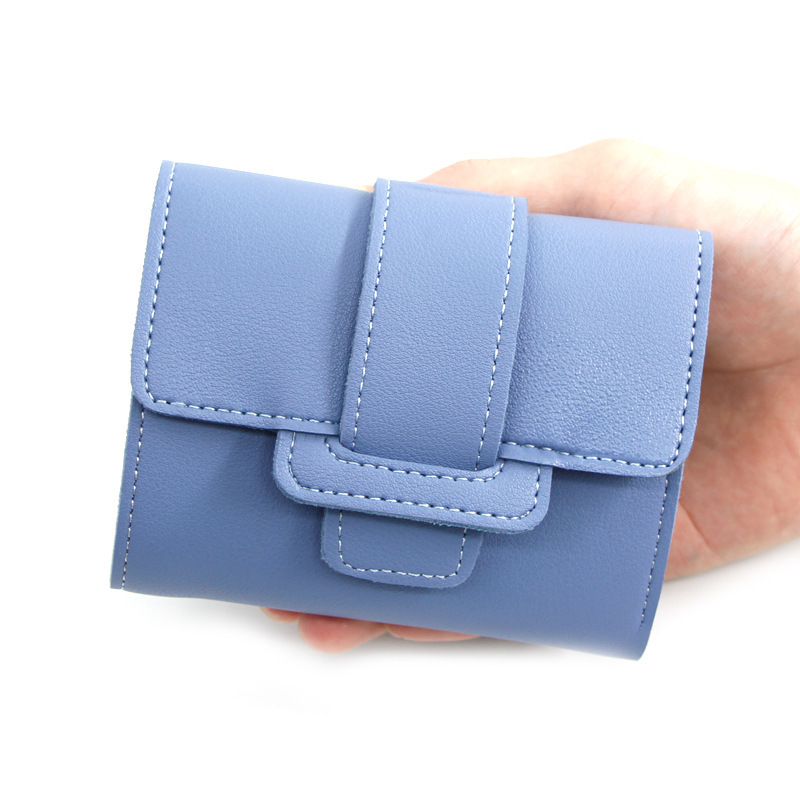 women‘s wallet short three fold solid color bag with change certificate clutch wallet three fold short bag
