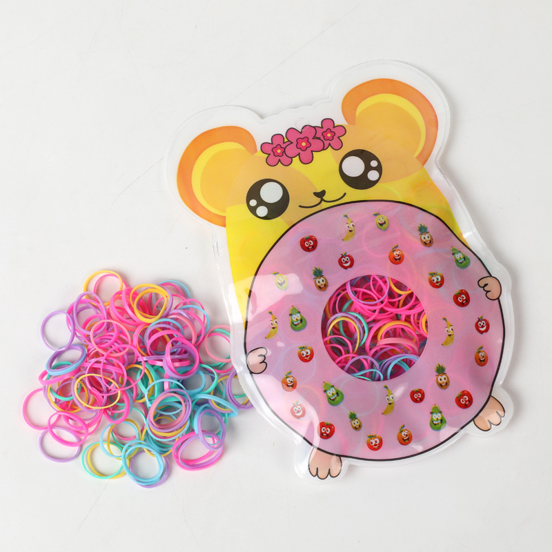  Bag Disposable Children 'S Hair Band Small Rubber Band Wholesale Thick Color Rubber Band Girls Hair Accessories