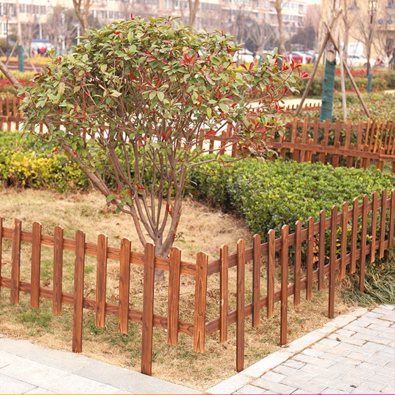 栅栏防腐木花园草坪花坛栏杆护栏围栏小篱笆院子装饰庭院户外室外