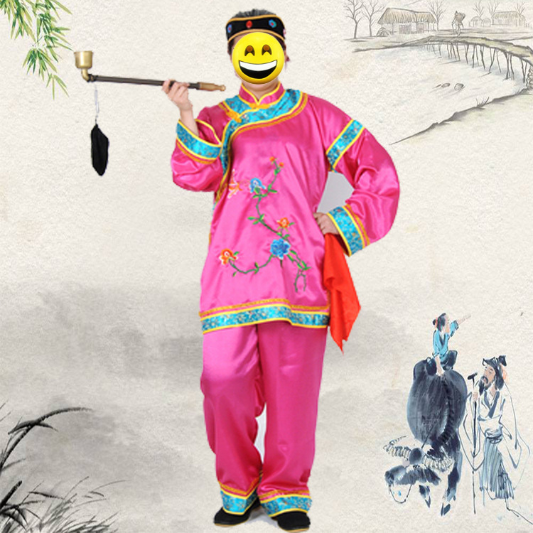 戏剧媒婆演出服装老太太地主婆二人转女古典中老年扭秧歌衣服财主