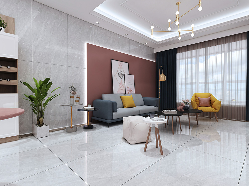 750x1500大板瓷砖佛山大理石750x电视灰色简约地砖书房洗手间地板