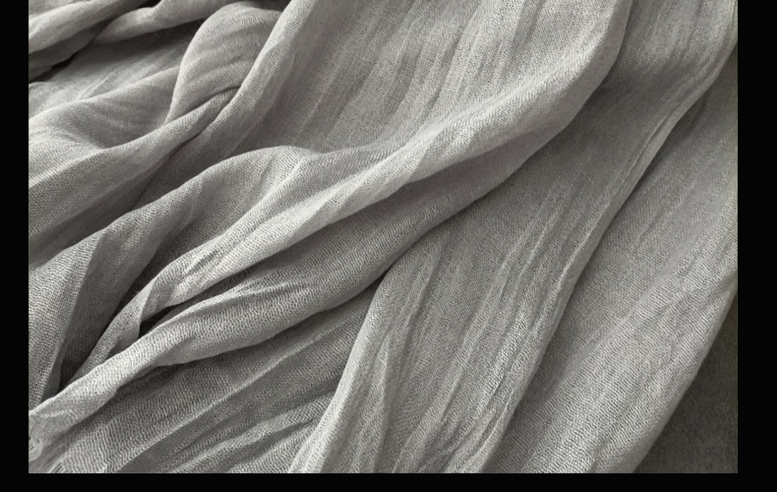 灰色棉麻围巾女文艺肌理褶皱长薄款毛边简约百搭韩版春秋冬季披肩