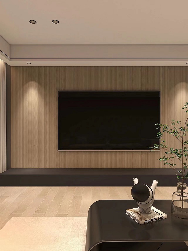 木饰面板免漆板竹木纤维仿岩集成护墙板厂家实木背景墙kd板uv