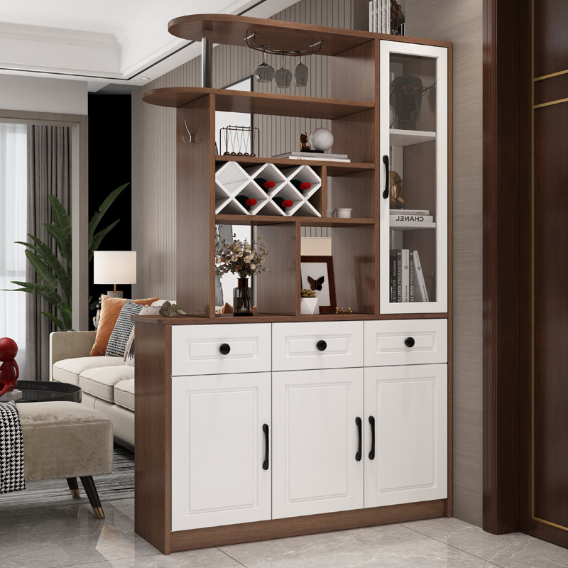 地中海客厅隔断双面酒柜屏风装饰柜 鞋柜储物玄关间厅柜板式批发068