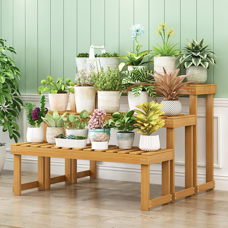 花架置物架阳台客厅落地式简约现代阶梯式层架花盆架多肉架子一层