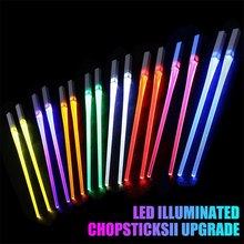 1 Pair LED Lightsaber Chopsticks Luminous Reusable Kitchen跨