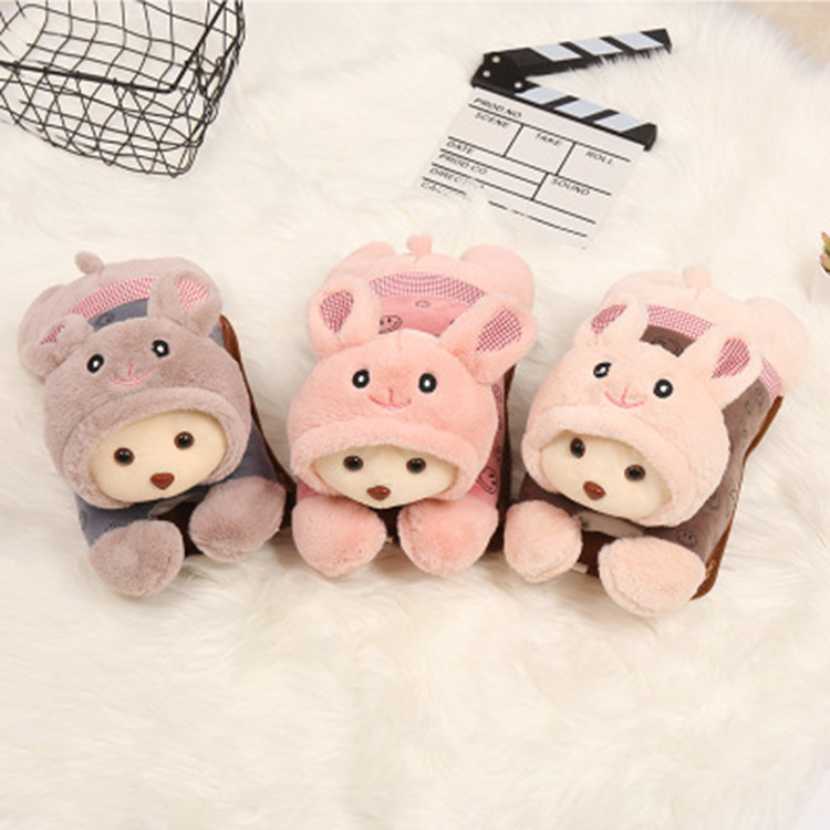 new lying animal charging hot water bag cute plush hand warmer hand warmer stomach warming hot-water bag in stock wholesale