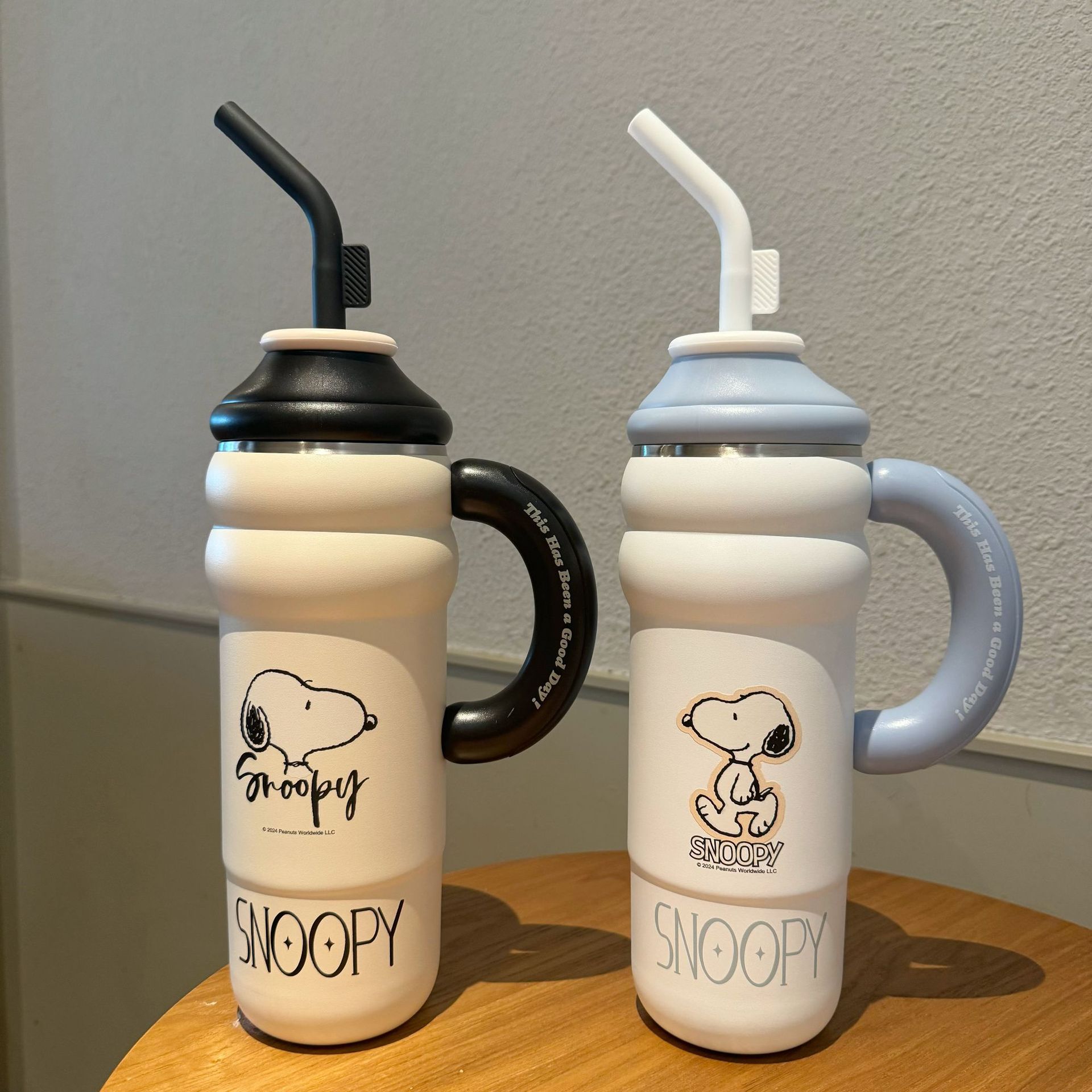 史努比冰霸杯大容量保温杯卡通可爱巨无霸学生上学杯女家用吸管杯