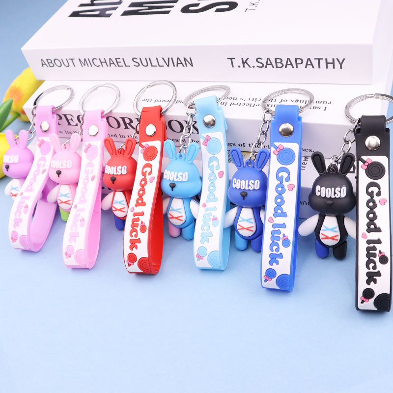 Cute Binding Violent Bear Keychain Creative Cars and Bags Pendant Doll Accessories Key Chain Small Gift Wholesale