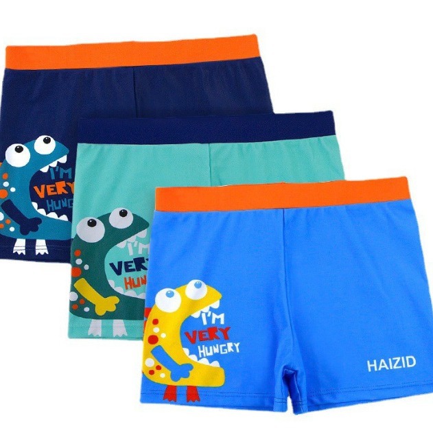 现货爆款中童7-9岁儿童泳裤男孩游泳戏水平角裤短裤印花-阿里巴巴