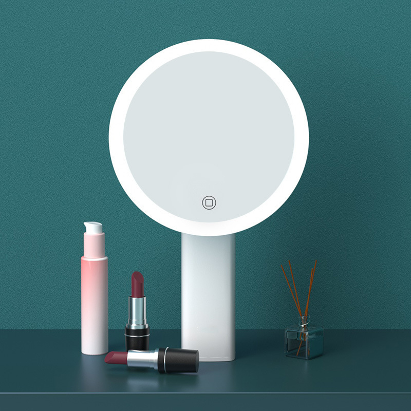 Smart Fill Light Led Make-up Mirror Desktop Desktop Rechargeable Dressing Beauty Portable Gift Net Red Mirror