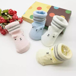 新生婴儿袜 夏 松口0-6月宝宝袜 精梳棉童袜 立体点胶防滑袜