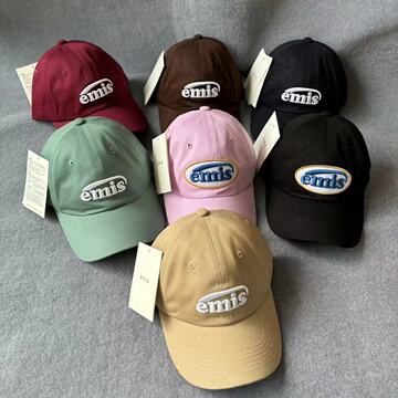 韩国emis帽子徐璐同款字母棒球帽女夏季防晒潮牌鸭舌帽可乐标刺绣