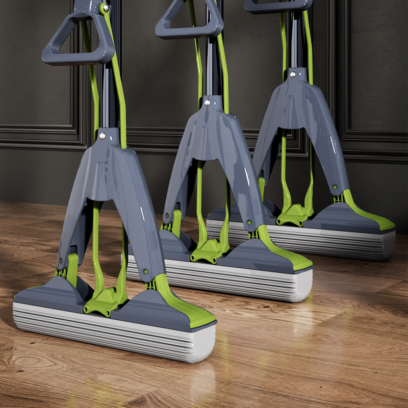 海绵拖把家用一拖净对折式挤水懒人拖布吸水胶棉头-阿里巴巴