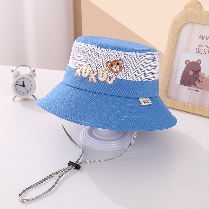 Children's Hat Summer Thin Type Sunscreen Sun Hat Uv Cover Face Breathable Boys and Girls Baby Sun-Shade Fisherman Hat