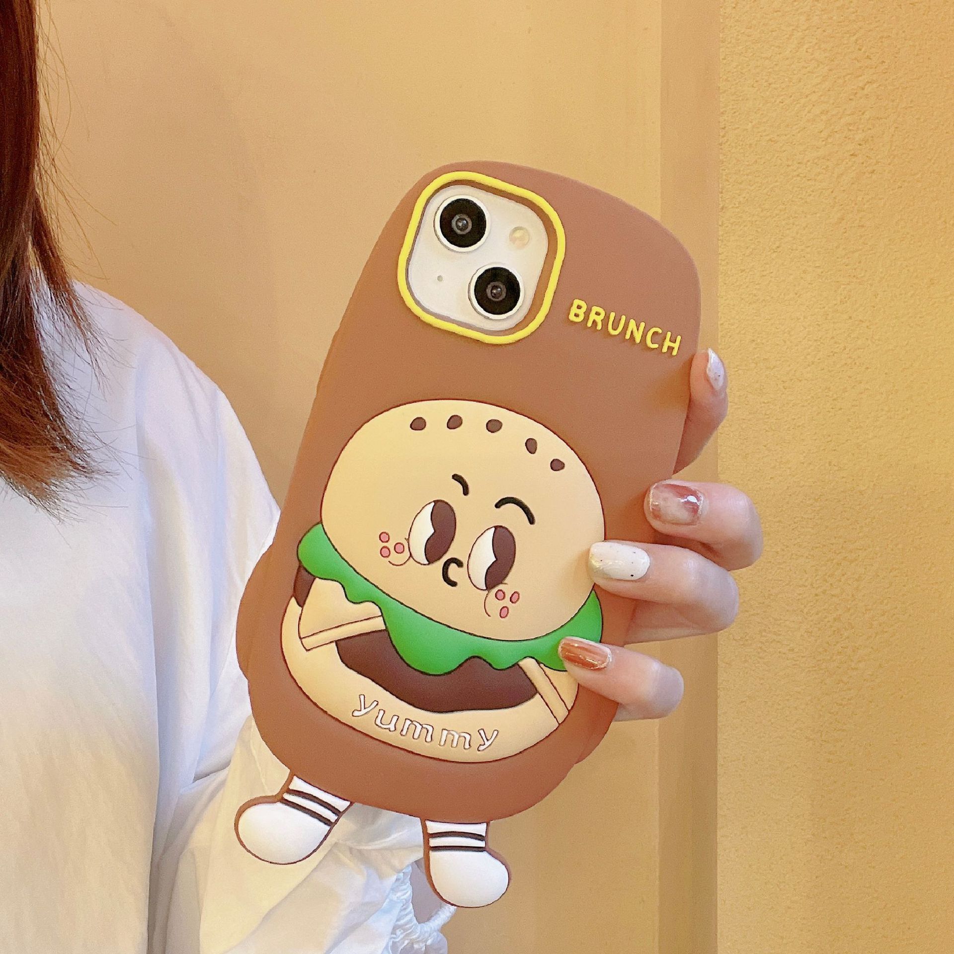 汉堡包适用苹果12promax/iphone11/14plus硅胶手机壳防摔保护套11