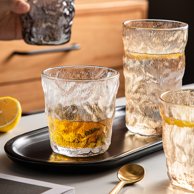 轻奢杯子套装家用客厅北欧茶具水杯组合带托盘简约玻璃杯成套