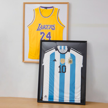 球衣相框装裱挂墙篮球衣 足球球衣收藏展示实木画框批发