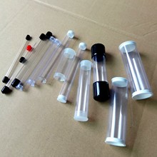 供应带盖子透明塑料磁铁包装筒线香桶PC硬管PVC管防尘防潮管子