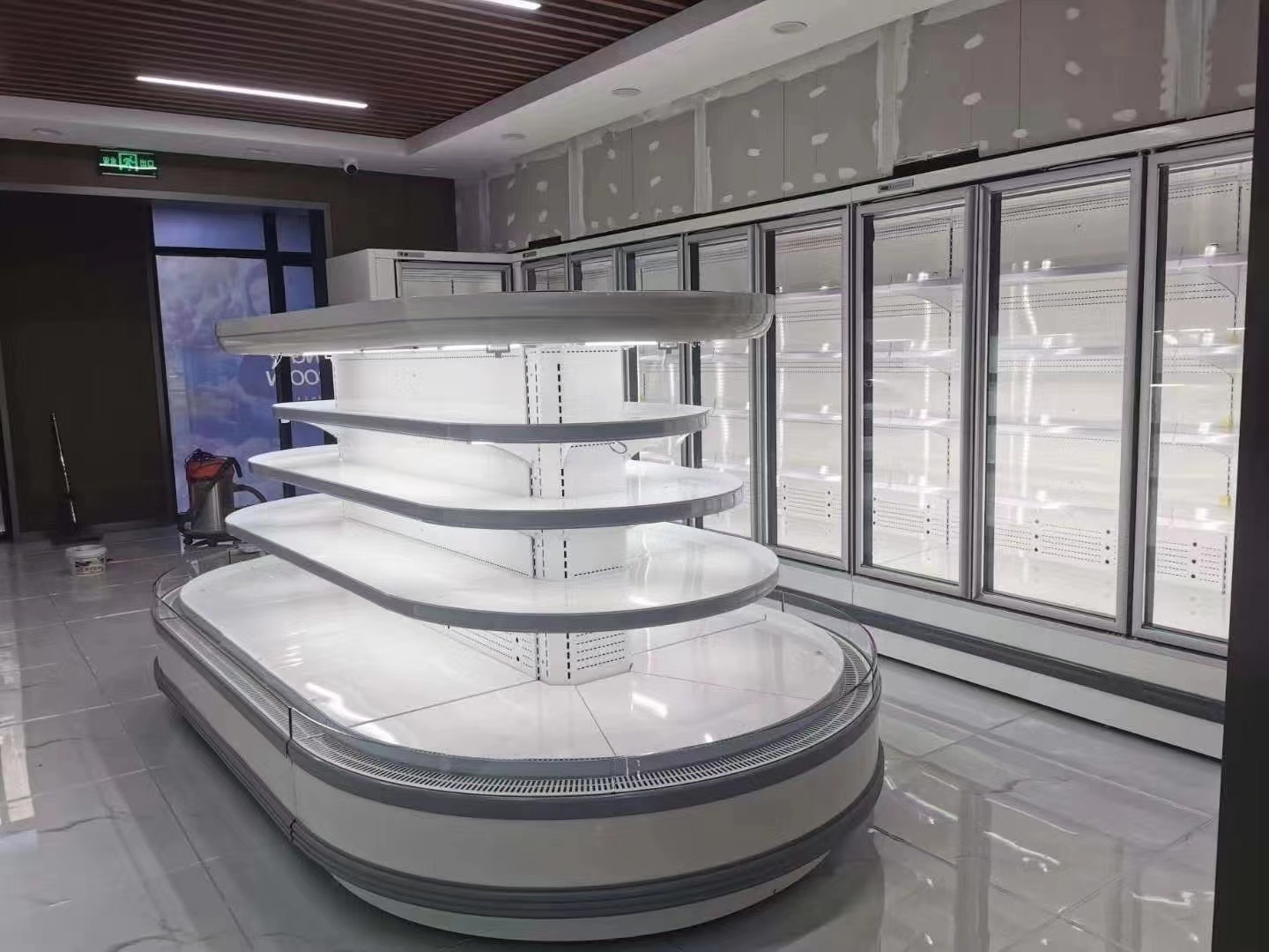 超市环岛柜风幕柜便利店岛柜 卖场岛柜水果蔬菜乳制品保鲜展示