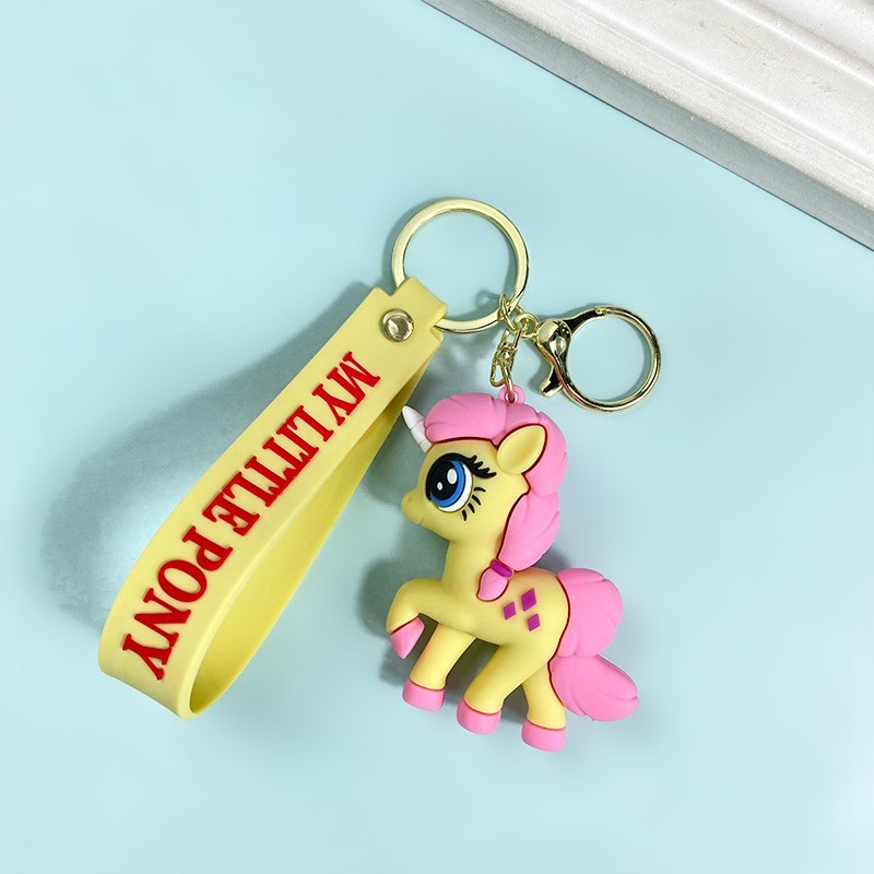 Creative Cartoon My Little Pony Keychain Cute Colorful Horse Unicorn Key Chain Men and Women Handbag Pendant Small Gift