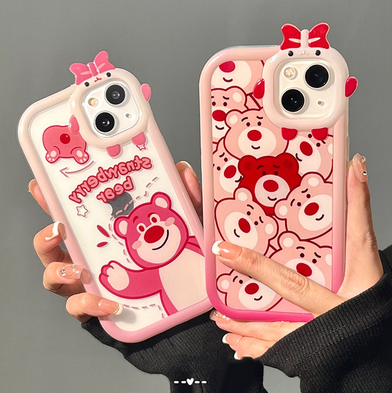 小怪兽草莓熊适用小米12s手机壳k50红米note11tpro软壳11青春k30