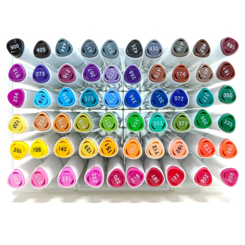 高信成三角硬头酒精性马克笔24色36色48色60色儿童学生画画水彩笔