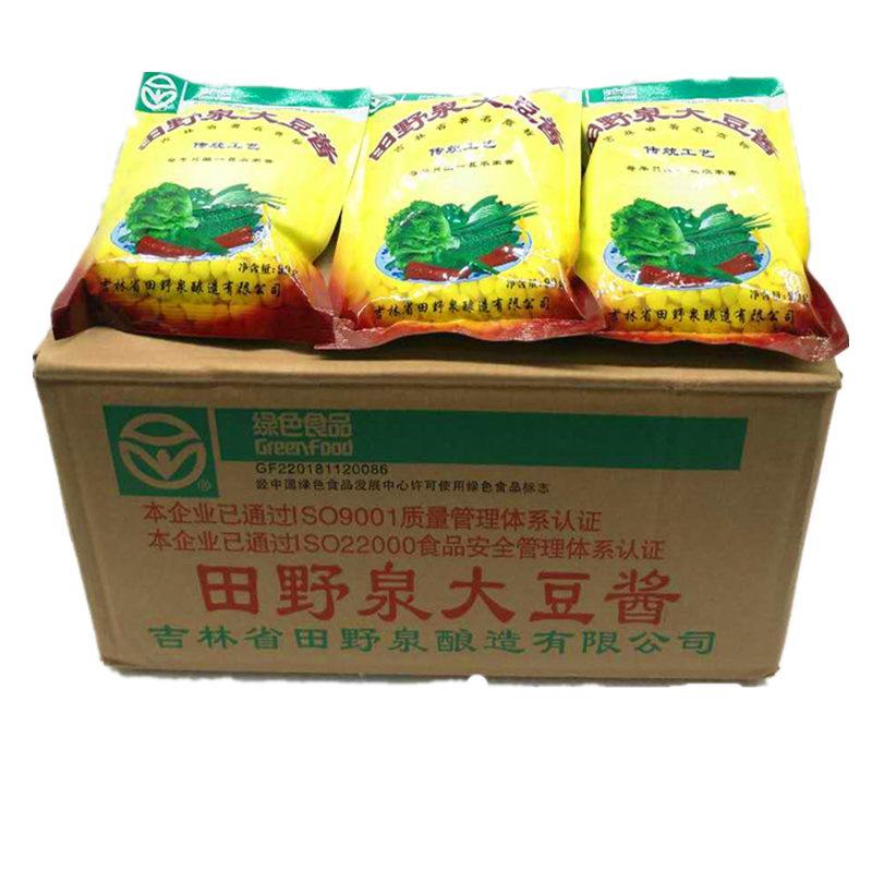 田野泉大酱90g*50袋100袋 吉林特产大豆酱东北臭酱豆瓣酱 整箱